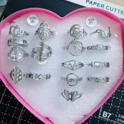 Sortijas de acero blanco