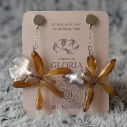 Aretes orquídea 1