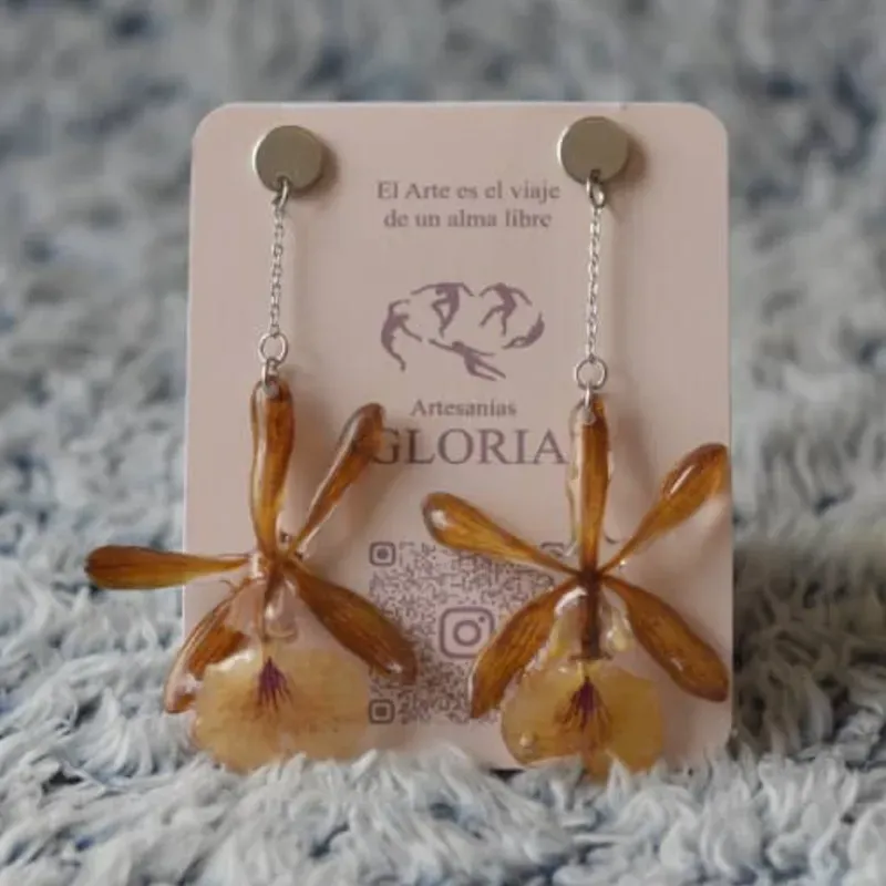Aretes orquídea 2
