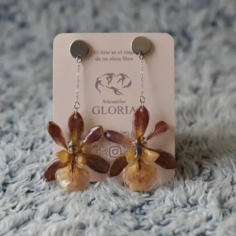 Aretes orquidea 3