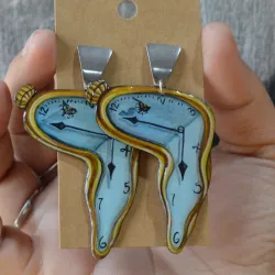 Clock Silver Semi Square