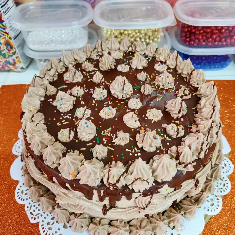 Cake de Crema de Chocolate 