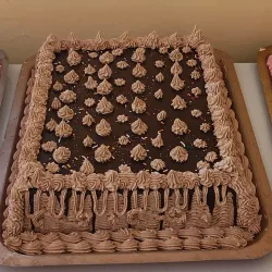 Cake de crema de chocolate Tamaño bandeja