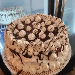 Cake de nata y crema de chocolate 