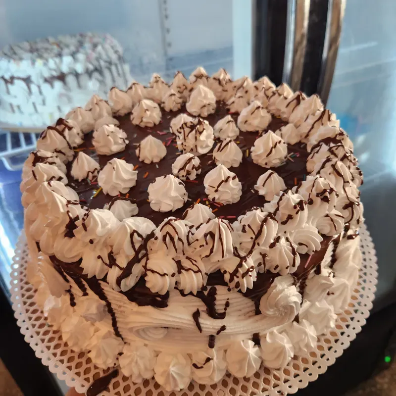 Cake de nata y crema de chocolate 