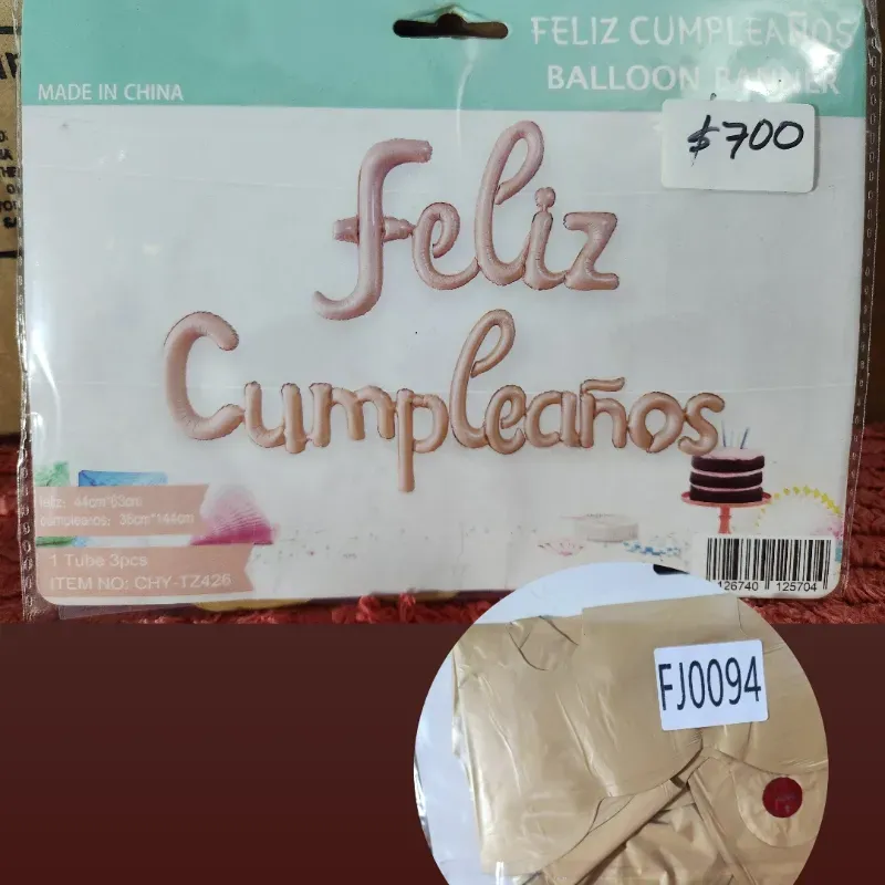 Feliz cumpleaños Color cremita