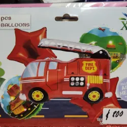 Set de 5 globos Bombero