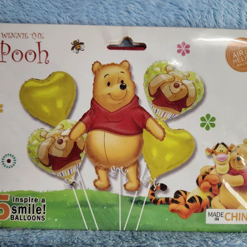 Set de 5 globos inflables de Winnie Poo