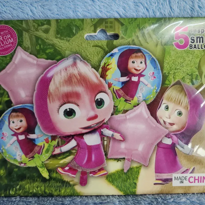 Set de 5 globos inflables masha y el oso 
