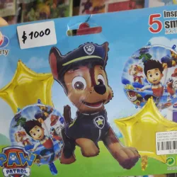 Set de 5 globos inflables patrulla canina