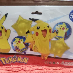 Set de 5 globos inflables Pikachu
