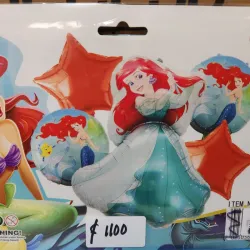 Set de 5 globos SIRENITA ARIEL