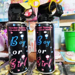 Spray revelador de sexo azul y rosado