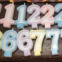 Velas de números de cera