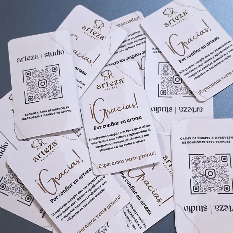 Tarjetas de agradecimiento para negocios