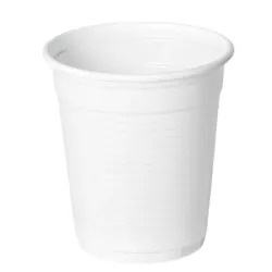Vasos desechables blancos 6oz 100ud