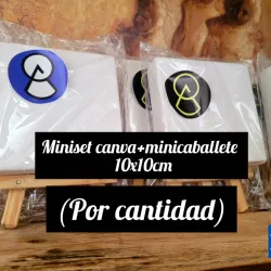 Miniset canva+minicaballete 10x10cm(por cantidad)