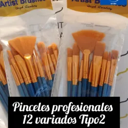Set 12 pinceles profesionales 🔵