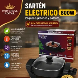 Sarten eléctrico pequeño 800 wats