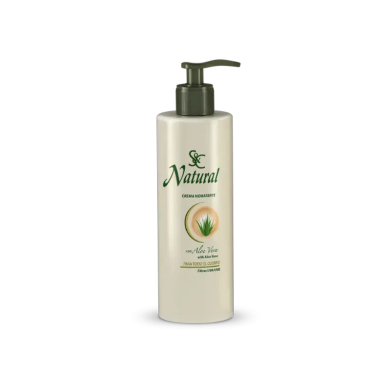 S&C Natural Crema Hidratante con Aloe Vera 400 mL