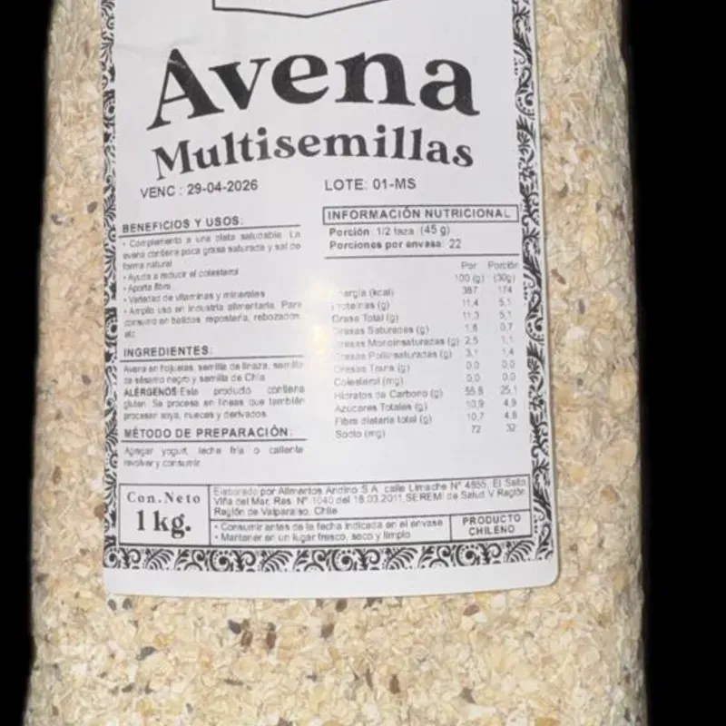 Avena Multisemillas Andino 1 kg.