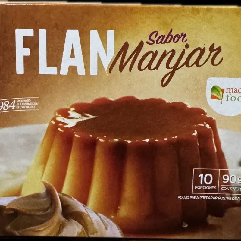Flan sabor dulce de leche MacroFood 90 gr.