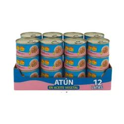 Atún en Aceite Vegetal - Caja x12 Latas (140g c/u) 