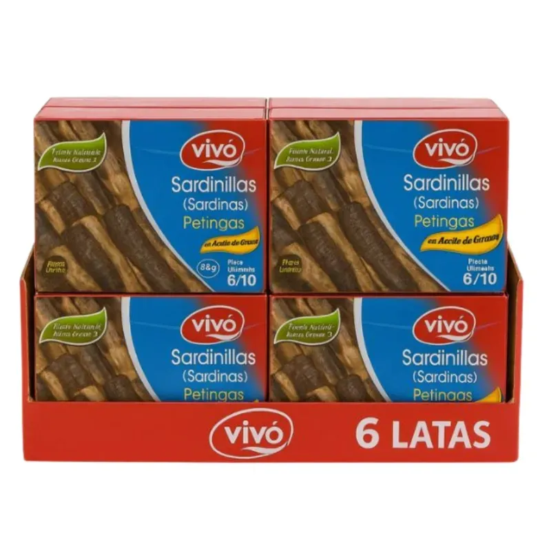 Sardinas en Salsa de Tomate - Caja x6 Latas (88g c/u)
