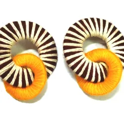 Aretes grandes de eslabones 