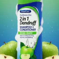 2 EN 1 , CHAMPU + ACONDICIONADOR XTRACARE ANTICASPA DE MANZANA , 