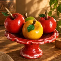 Conjunto de manzanas de cerámica