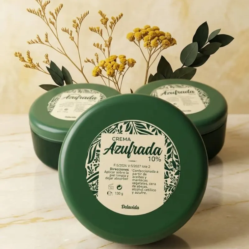 Crema Azufrada al 10% 🧪🌿✨ 130gr