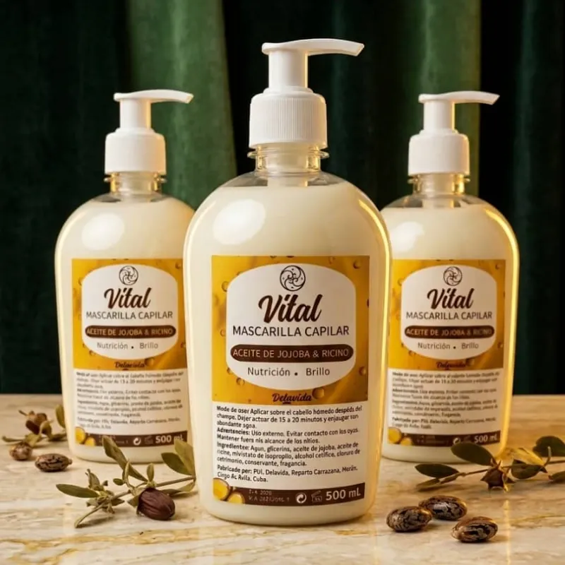 Mascarilla Capilar de Jojoba, Ricino y Miel 🍯✨ 500ml