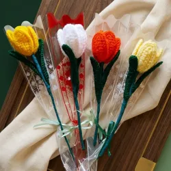 Tulipanes a crochet