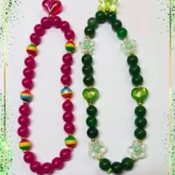 Colgante para celular con piedras 8mm