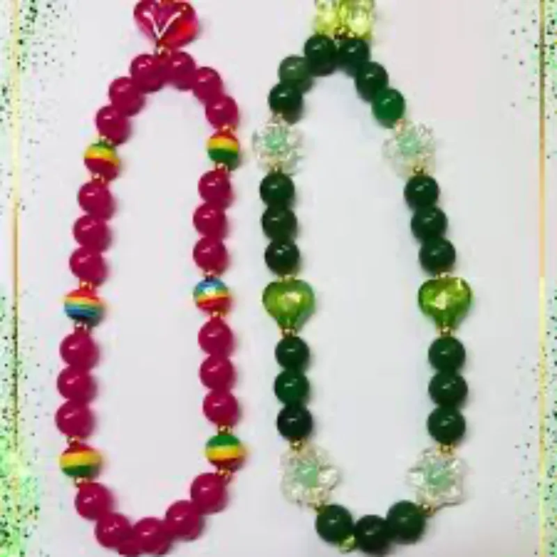 Colgante para celular con piedras 8mm