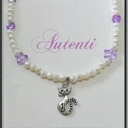 Collar de perlas con adornos para niña 