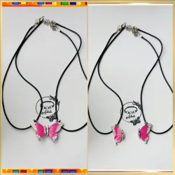 Collares imantados de mariposas 