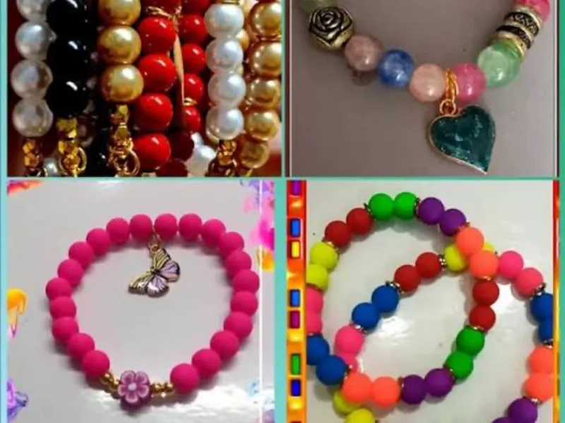 Pulsos de cuentas acrílicas o plásticas 