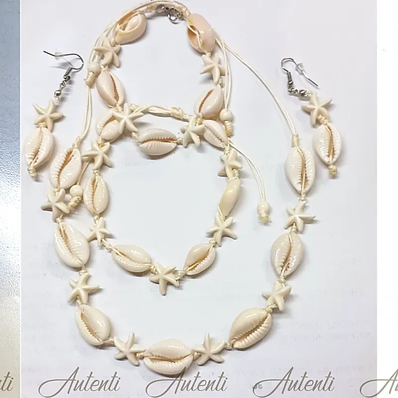 Juego completo de collar , aretes , pulso y tobillera 1800 