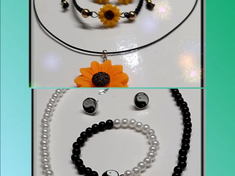 Juegos de pulsos ,collar y aretes 