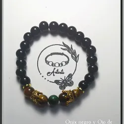 Pulso de Onix  combinado de doble coronación 