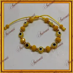 Pulso de swarosky amarillo con ojo turco 