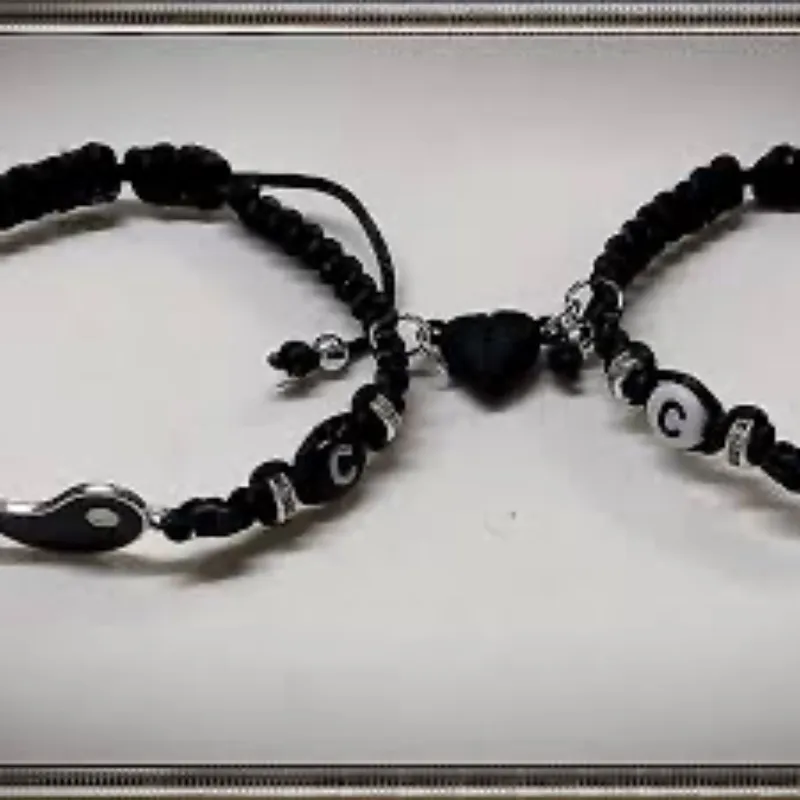 Yin yang con corazon imantado  