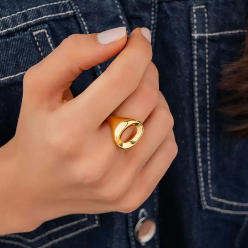Anillo Ovalo Oro
