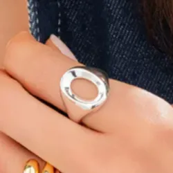 Anillo Ovalo Plata 