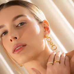 Aretes Aro Perla