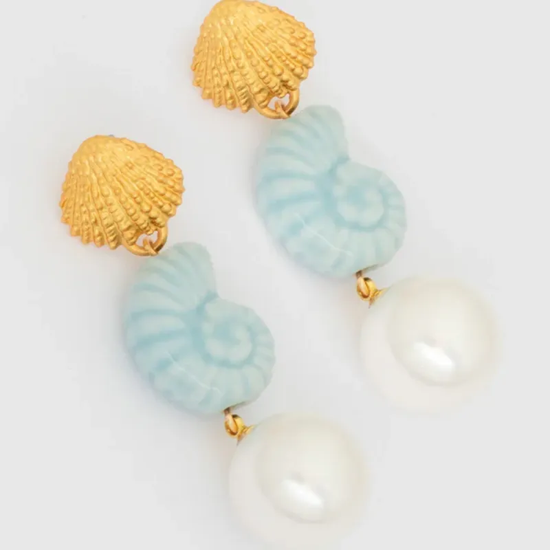 Aretes Caracol Perla
