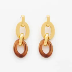 Aretes Eslabón Mocca