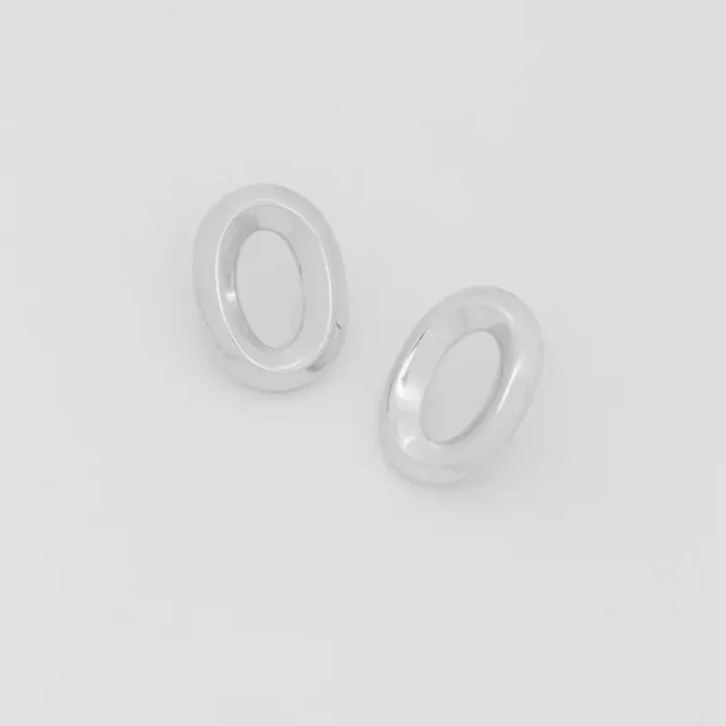 Aretes Maxi Ovalo Plata